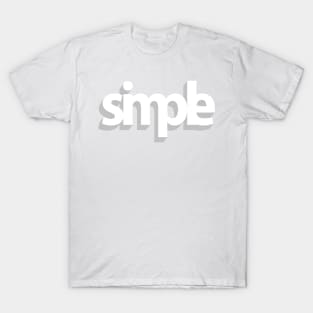 Simple (3D white) T-Shirt